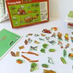 Cottontails Baby Vintage|VINTAGE Fuzzy-Felt play set - Farm