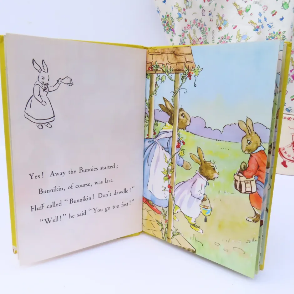 Cottontails Baby Vintage|Vintage Bunnies|VINTAGE Ladybird book - Bunnikin's Picnic Party (1971)