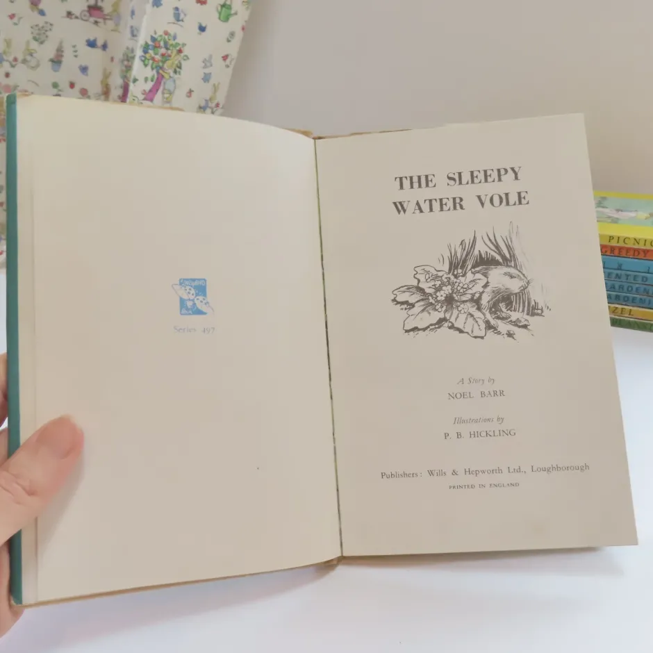 Cottontails Baby Vintage|VINTAGE Ladybird book - The Sleepy Water Vole with DJ (late 1950s)