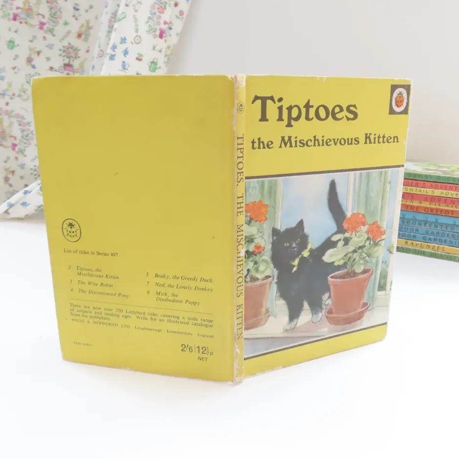 Cottontails Baby Vintage|VINTAGE Ladybird book - Tiptoes the Mischievous Kitten (c.1971)