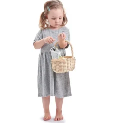Cottontails Baby Little Kitchen|Wooden Toys|Wicker Shopping Basket